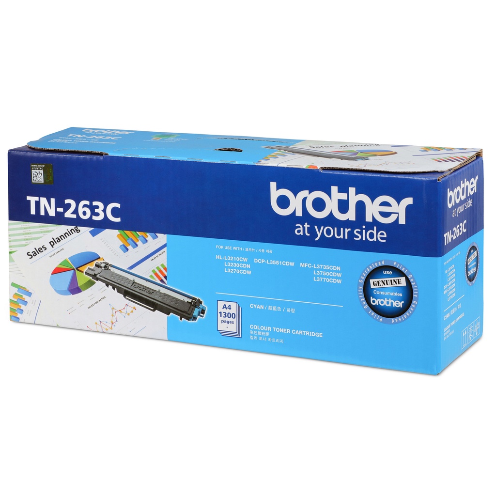 TONER Brother TN-263C (L3230CDN/3270CDW/MFC-L3750CDW) :1300แผ่น
