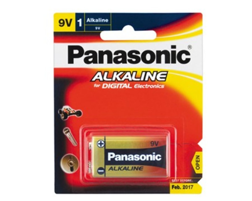 ถ่าน Panasonic Alkaline ขนาด 9V แพ็ค 1ก้อน