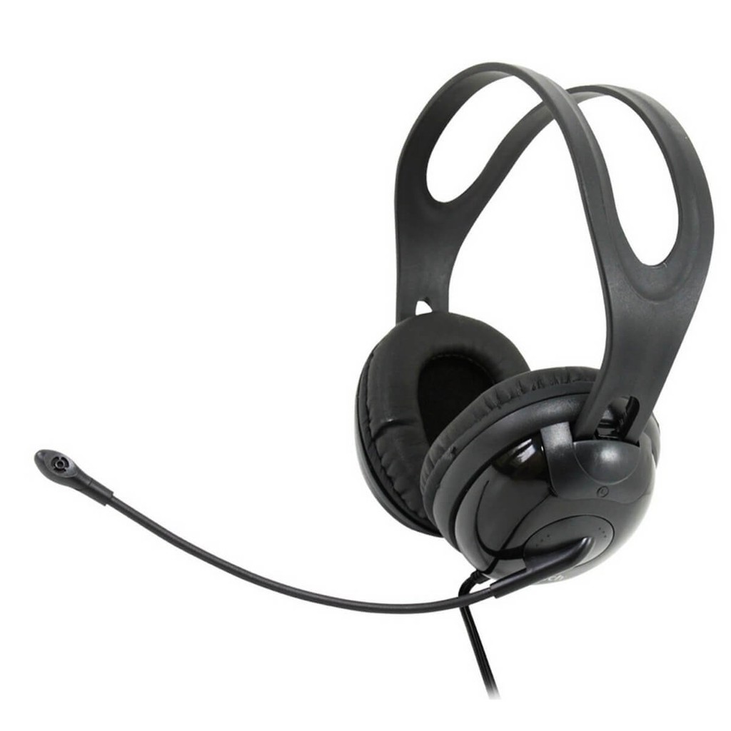 Headphone Anitech with Mic AUX 3.5 mm.AK39 Black :1Y