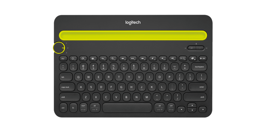 Keyboard Logitech Bluetooth K480(BK) ใช้กับอุปกรณ์ได้พร้อมกัน 3 เครื่อง :1Y