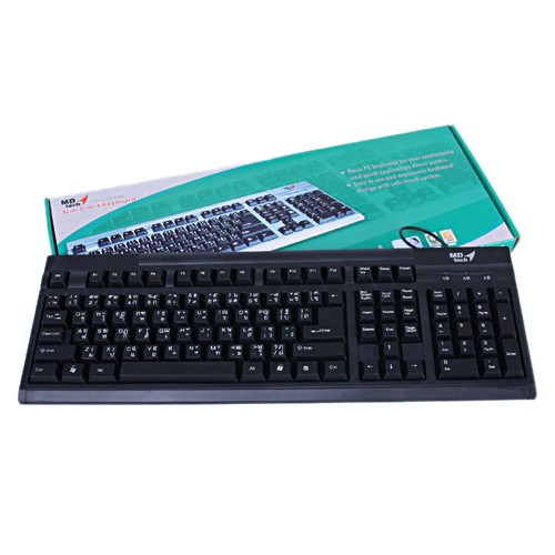 Keyboard MD-TECH USB : KB-666 Black :1Y