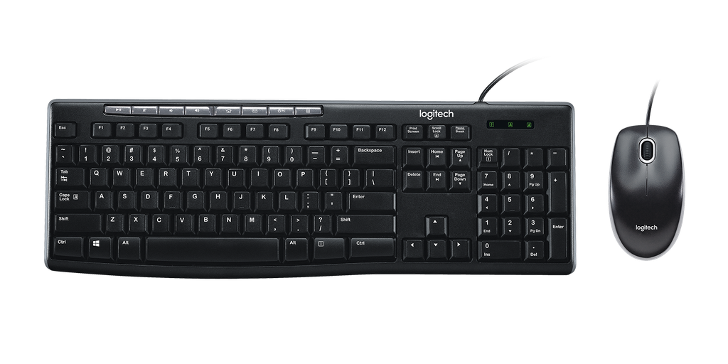Keyboard USB+Mouse USB Logitech (LG-MK200) :3Y