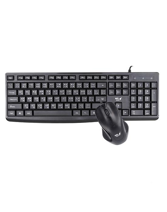 Keyboard+Mouse USB MD-TECH (K19+M9) Black :1Y