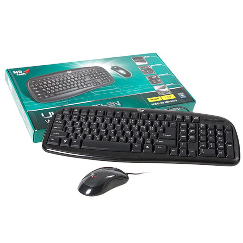 Keyboard+Mouse USB MD-TECH: KB888+M179GB:1Y