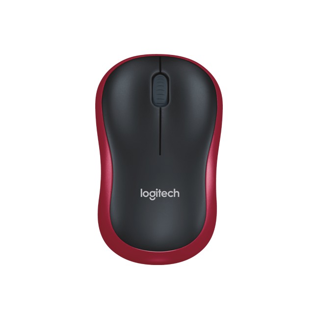 Mouse Logitech Wireless M185R ( ดำขอบแดง):3Y