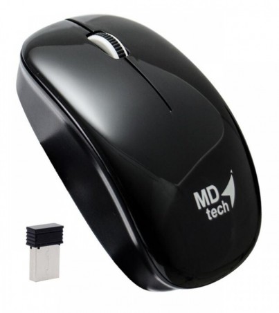 Mouse Wireless USB MD-TECH (RF-161) Black :1Y