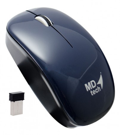 Mouse Wireless USB MD-TECH (RF-161) Blue :1Y