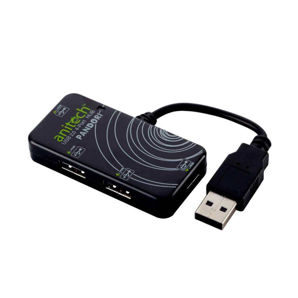 USB Hub 4 Port Anitech HI-S (B299) Black : 1Y