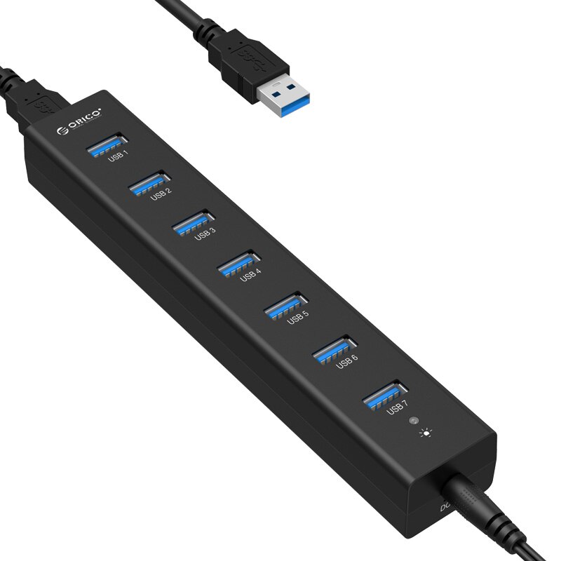 USB HUB 7 Port 3.0 ORICO (H7013-U3)+Adapter :1Y