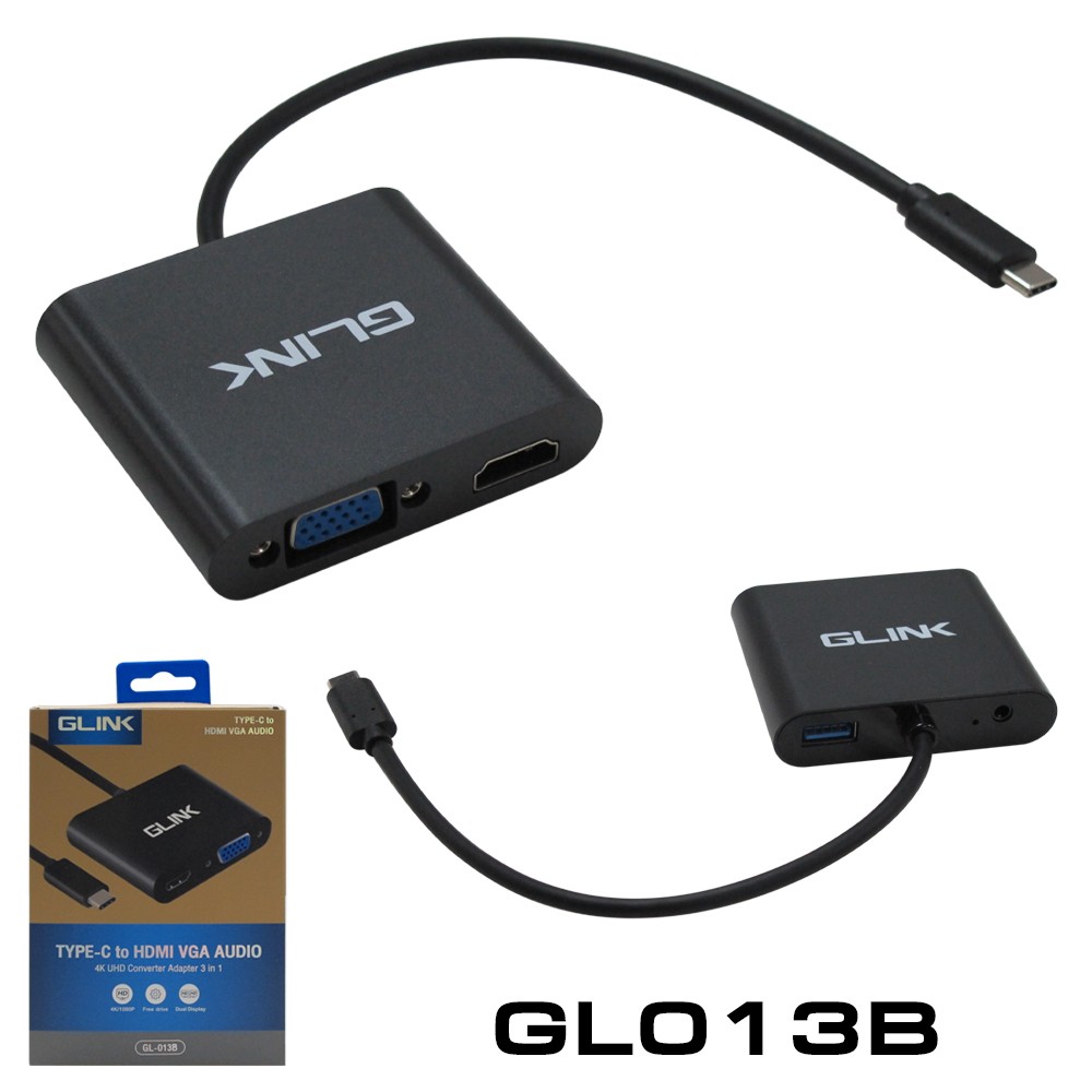 USB-C to HDMI+VGA Connector GLINK (GL-013B):1Y