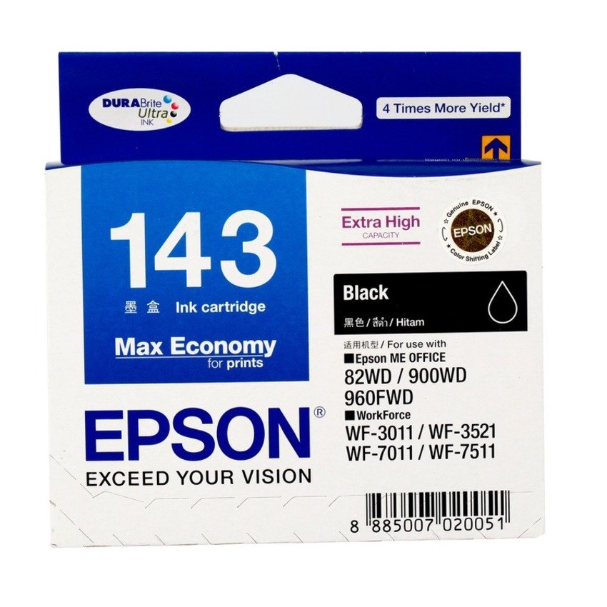 INK EPSON T143190 BK (ME900WD/960FWD/WF-7011/7511/WF-3011/3521)