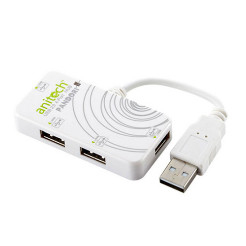 USB Hub 4 Port Anitech HI-S (B299) White : 1Y