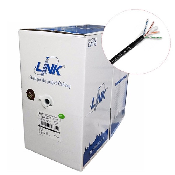 UTP OUTDOOR CAT6E ไม่มีสลิง #LINK : เมตร US-9106OUT)