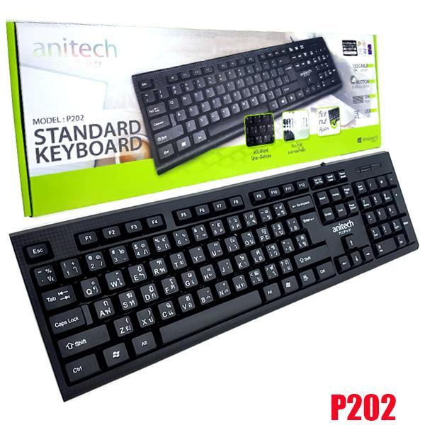 Keyboard Anitech USB P202 Black :1Y