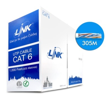 UTP CABLE CAT6E #LINK : กล่อง (305M./กล่อง) US-9116
