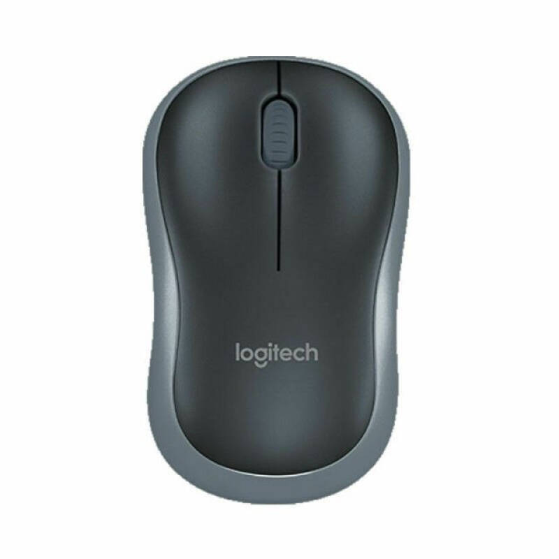 Mouse Logitech Wireless M186D (ดำขอบเทา):3Y