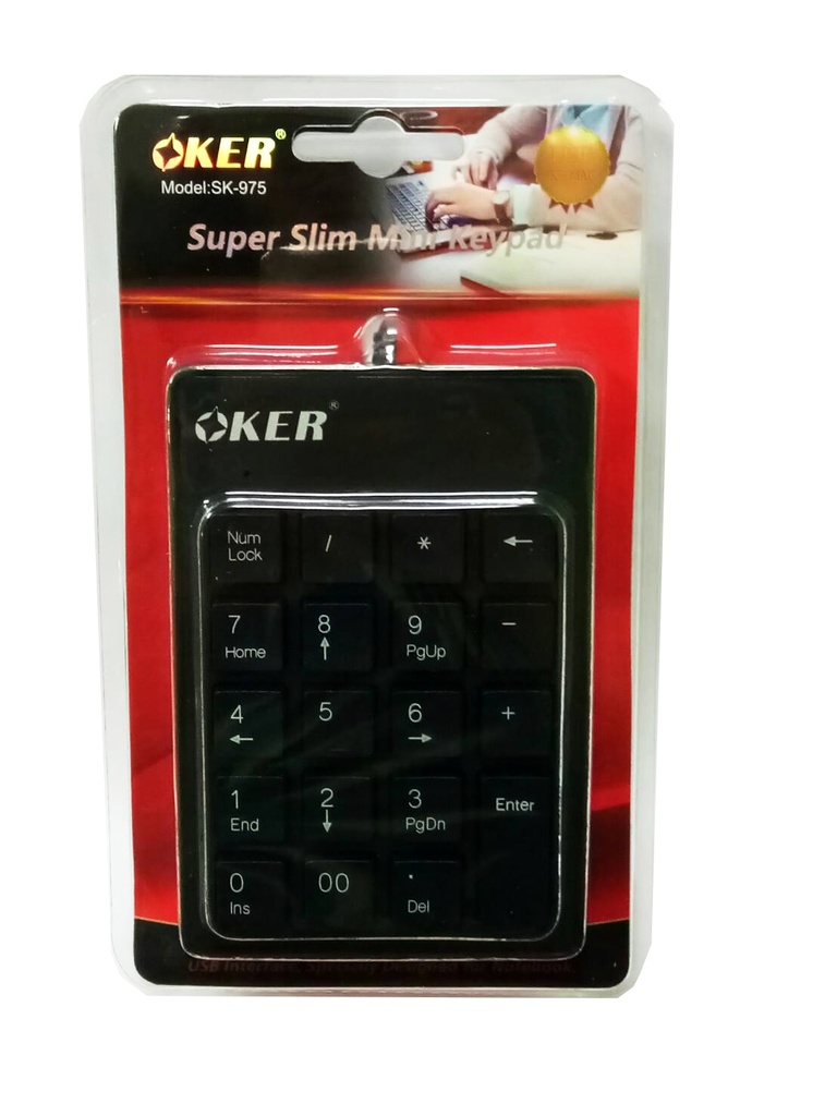 Keyboard Numeric USB OKER SK-972 Black :1Y