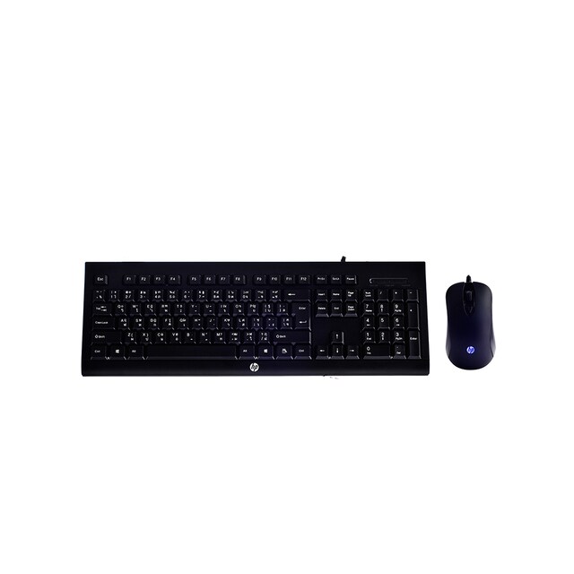 Keyboard+Mouse USB HP KM-100 Black :1Y