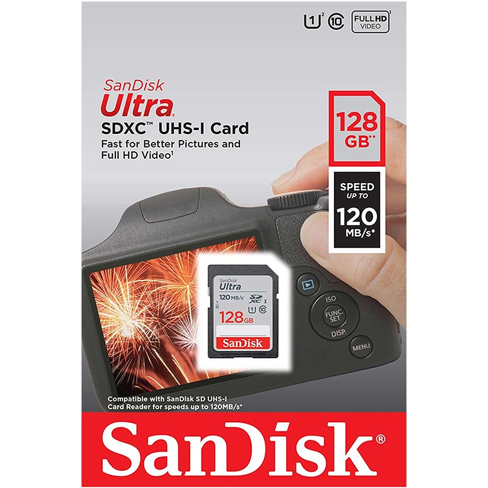 SDHC Card SanDisk Ultra 128GB Class10 (SDSDUN4-128G-GN6IN):5Y