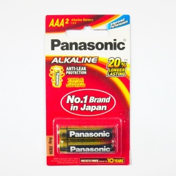 Panasonic ถ่านอัลคาไลน์ ขนาด AAA LR03T/2B (แพ็ค 2 ก้อน)
